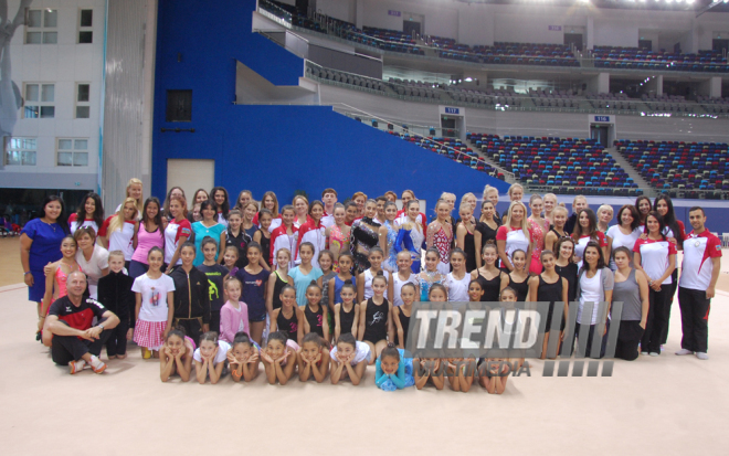 Milli Gimnastika Arenasında Azərbaycan və xarici gimnastların yoxlama məşqi keçirilib. Bakı, Azərbaycan, 29 iyul 2015